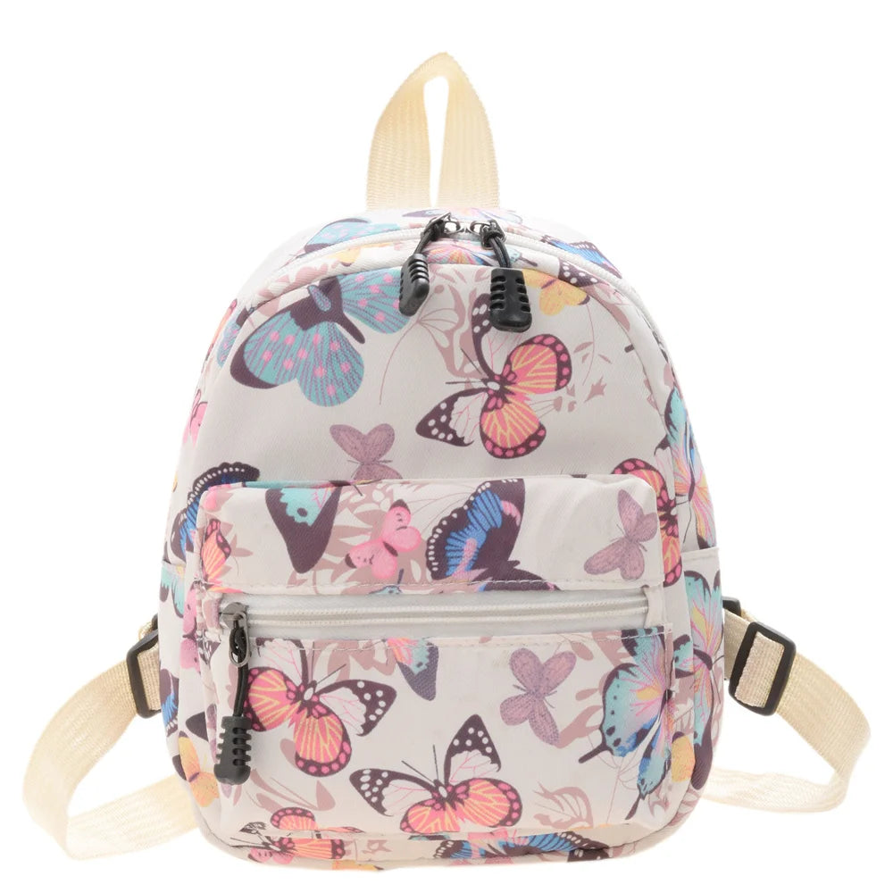 Fashion Women Mini School Backpack Zebra Leopard Textured Cute Backpack Travel Shoulder Bag Student Rucksack Canvas School Bag