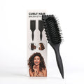 Salon Bursh Curly Hair Styling Brush: Defined Curls on Wet Hair- Nylon Bristles Detangling Volumizing Comb for All Hair Type