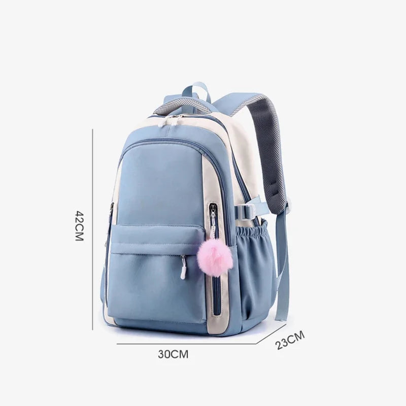 School Backpack for Girls Cute Capybara & Bubble Tea Print Schoolbags Women Girls Casual School Bags Trendy Travel Rackpack